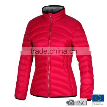 100%Nylon Fabric Light Down Jacket for ladies