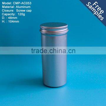 High quality new arrival Long Round nature 120g aluminum color silver aluminum tins
