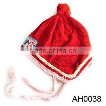 promotion red acrylic baby hat