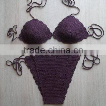 Crochet 100% cotton bikini top,handmade bikini costume.handmade bikini swimwear