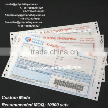 Hot sale consignment note printing with sticker paper