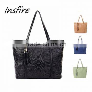 Hot new product for 2016 popular funky pattern leather handbag