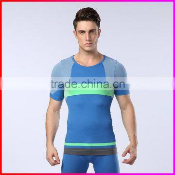 Summer men fitness running gym sport clothes short sleeve ,sport wear