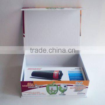 Top grade paper package box with magnetic closing for electronic products