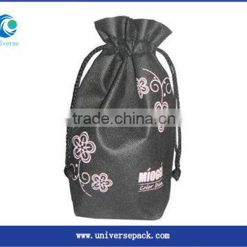 Printed Bags Packing Design Drawstring Non Woven Wine Bag For Sale