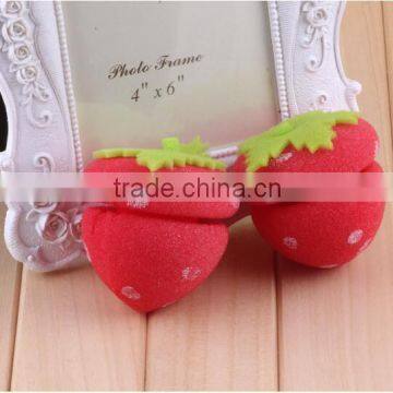DIY Sponge Hair Curler Hair Roller Set/ Cute and Beauty Strawberry Hair Curler/ DIY Magic Hair Curler photo-3