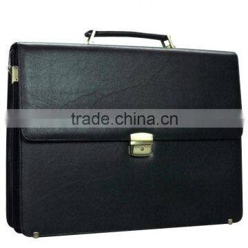 Custom classical Designer PVC Leather Briefcase For Men / Hard Briefcase business bag