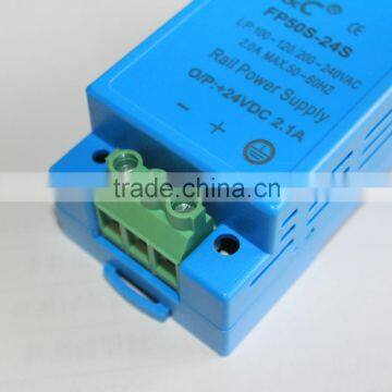 Mini Din-Rail Switch Power Supply 50W 24Vdc 2.1A Transformer 100-120VAC or 200-240 VAC Input photo-3