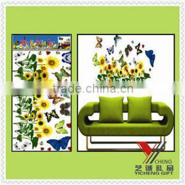 green flower wall stickers pvc sticker