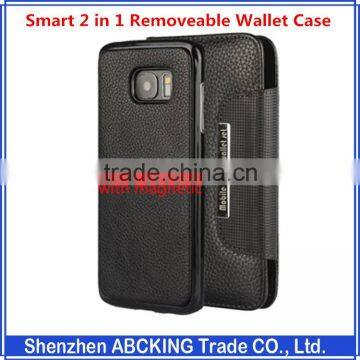 Smart 2 in 1 Removeable Wallet Detachable Magnet Leather Case for Samsung Galaxy S7 edge S7 Magnetic Case