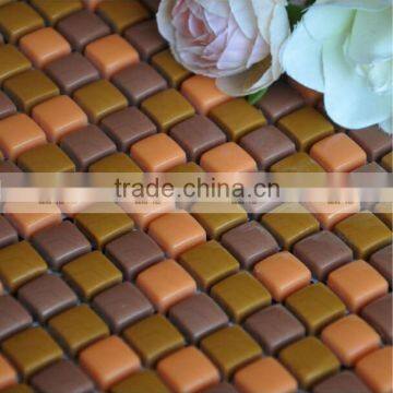 bathroom red color wall mosaic