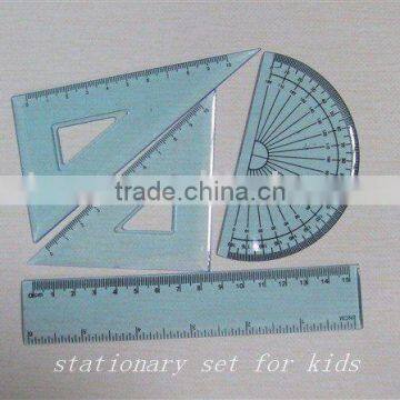 plastic stationary set plastic ruler office set