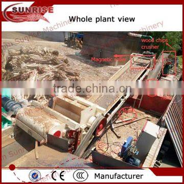 Strong real wood waste pallet crusher machine