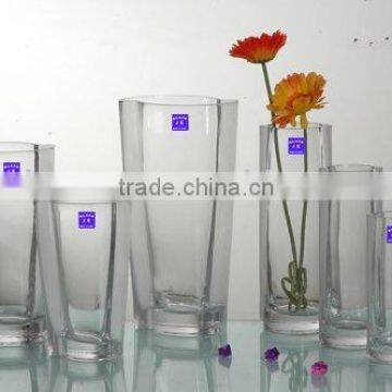 transparent art glass vase