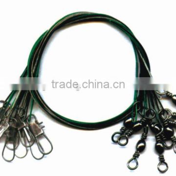 quality fishing barrel swivel with interlock snap and wire leader