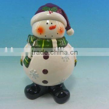 christmas snowman ceramic salt and peper shaker