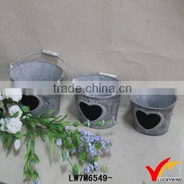 shabby chic metal hanging basket for planting