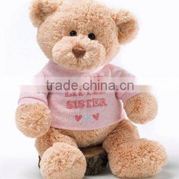 Yangzhou professional toys soft plush teddy bear with T-shirt