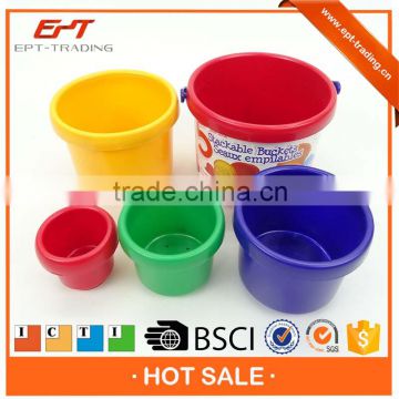 Wholesale mini baby bucket toy baby stack cup toys for sale