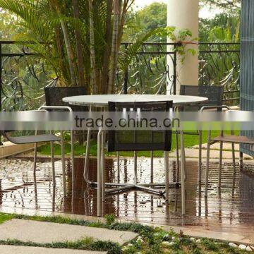 Stainless steel dining set outdoor garden furniture