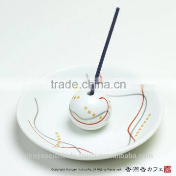 Incense holder, incense stand and plate set, Arita ware, white