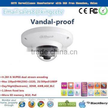 dahua 4mp vandal-proof network fisheye ir dome camera IPC-EB5400