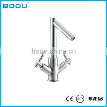 Modern special brass dual handle basin mixer