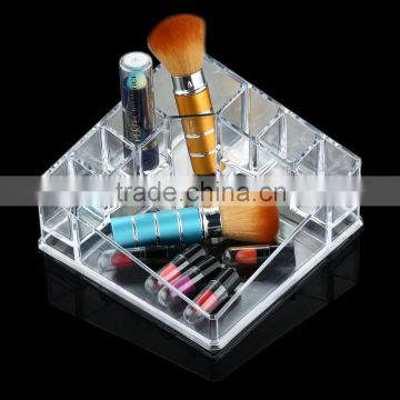 Transparent Plastic Cosmetics Storage Box Transparent Cosmetic Accessories Box Jewelry Box Lipstick Display Rack