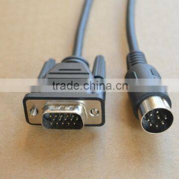25FT Visca Control Cables 9 Pin D-Sub to 8 Pin Mini-Din Plug RS-232 VISCA Control Cable - 25 Feet