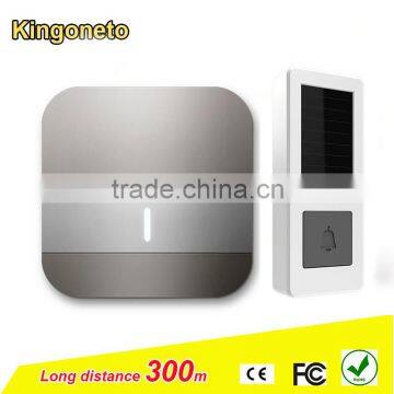 Hot sale 2016 Alibaba China supplier wireless doorbell B13 series 52 melodies with LED multi receivers self-powered push button