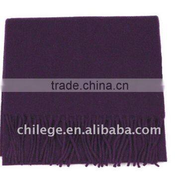 Man's Wool and Cashmere Plain Purple Scarfs photo-1