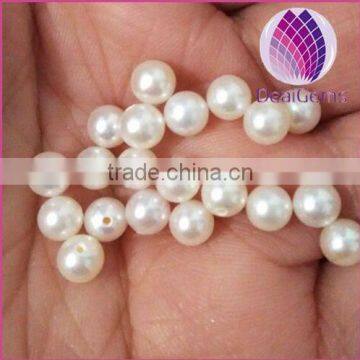 4.5-5mm white freshwater round loose pearls