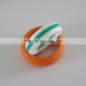 Cool color big size double finger ring for boss, American size silicone finger rings for Athletes