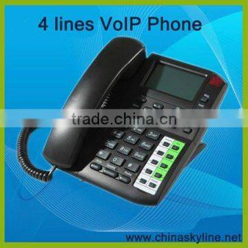 Widely used in hotel and home of 4 line ip phone