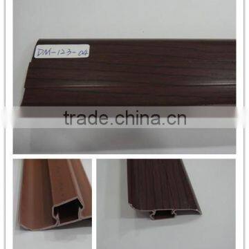 New design wood grain PVC flooring skirting board