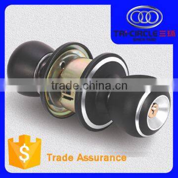 High Quality Aluminium Alloy Black Cylindrical Colourful Knob Lock 2288-PU