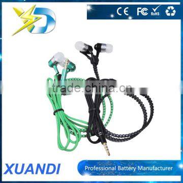 wholesale Alibaba ship zipper earphone for mobile phone PC