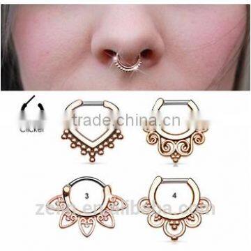 The 316L septum clicker ring fake nose rings