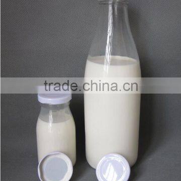 1000ml flint clear square glass milk bottle with screw metal cap