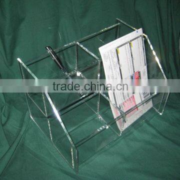 acrylic desk organizer with 4 compartments