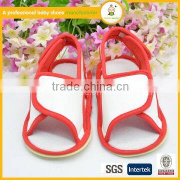 Red simple new design baby barefoot doll sandals