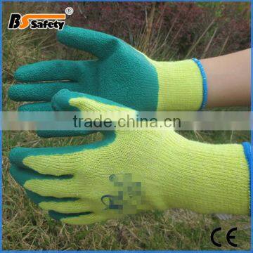 BSSAFETY Hand protection crinkle latex safety gloves for construction or building work