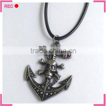 Pirate shaped pendant necklace, for party punk necklace