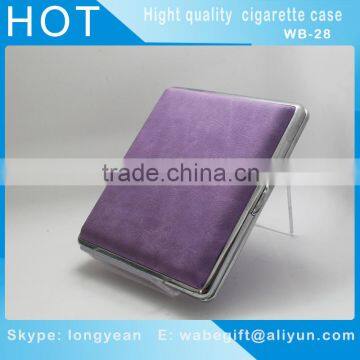 Leather Decorative Pattern Metal Cigarette Case