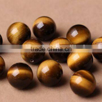 wholesales DIY round tiger eye bead,natural yellow tiger eye beads for bracelerts