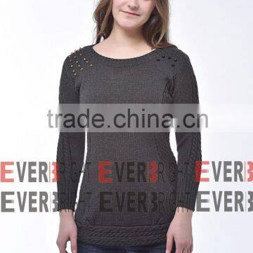 wholesale women wear plain pullover sweater