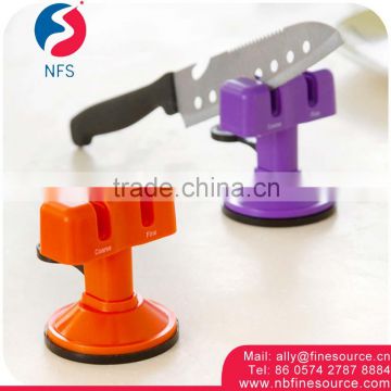 Knife Sharpener 2 Stage Manual Diamond Knife Sharpener With Suction Pad