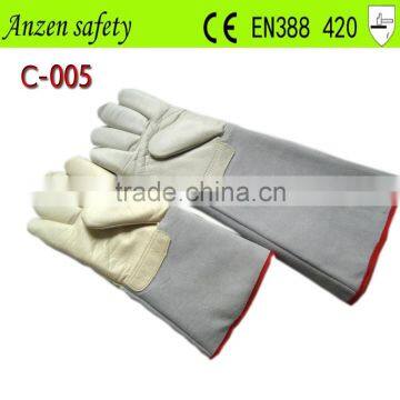 liquid nitrogen cow hide leather working glove