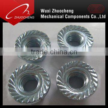 carbon steel zinc plated din6923 hexagon flange nut