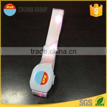 Logo Printed Different Zones Remote Controlled LED Bracelet